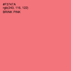 #F3747A - Brink Pink Color Image